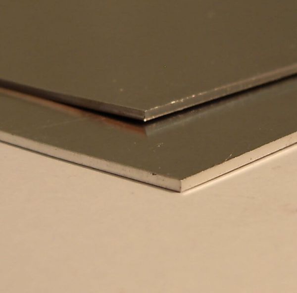 tôle d'aluminium 1x, semi-dure 1,0mm 200x200mm, AL99,5