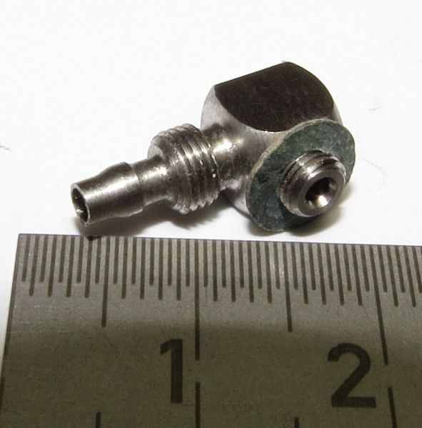 1 Hydraulic nipple, 90 ° off angles. For 3 / 2mm
