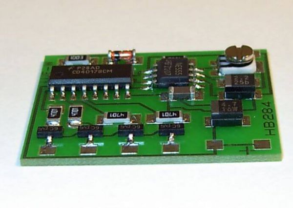 Elektronik çepeçevre ışık, SMD komponent 4 çıkışları için,