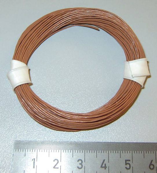 PVC braid, 0,055 qmm, brown, 10m Ring