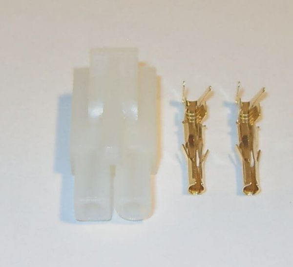 1 Tamiya connector with gold plated contacts, (2-pin)