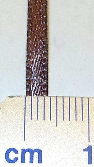 Amarre la correa (textil) sobre 3mm amplia 50cm largo, marrón, para