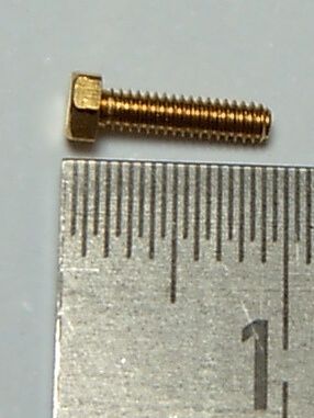 6-Kant model screw M2,0 x 8 brass SW 3,0mm addendum