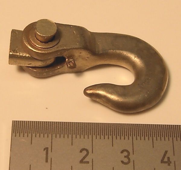 1x crane hook (M 1: 10), nickel silver, approx 40x24mm, finished