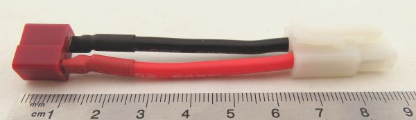 1 cable adaptador de enchufe en T a enchufe de Tamiya, cable de aproximadamente 10 cm