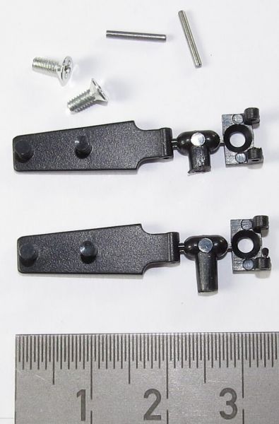 2 door hinges, plastic for Connect. with wire pin,