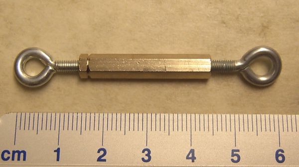 Turnbuckle M3 (aluminum) with opposite thread