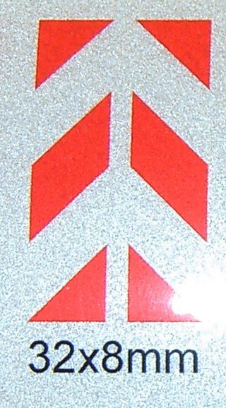 printed Foliendecal reflex foil W-3 45 ° bevel