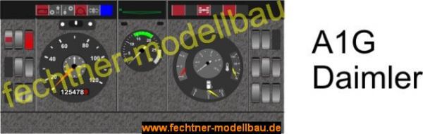 Decal / Sticker "dashboard" A1G voor Daimler Truck grijs