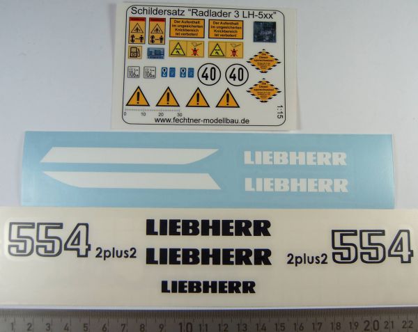 Labelling set for wheel loaders 554 2plus2 -from black and