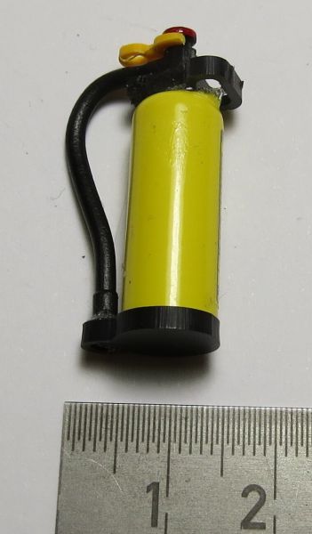 1 gelber BAUSATZ Feuerlöscher mit ovalem Griff, Wedico-Größe