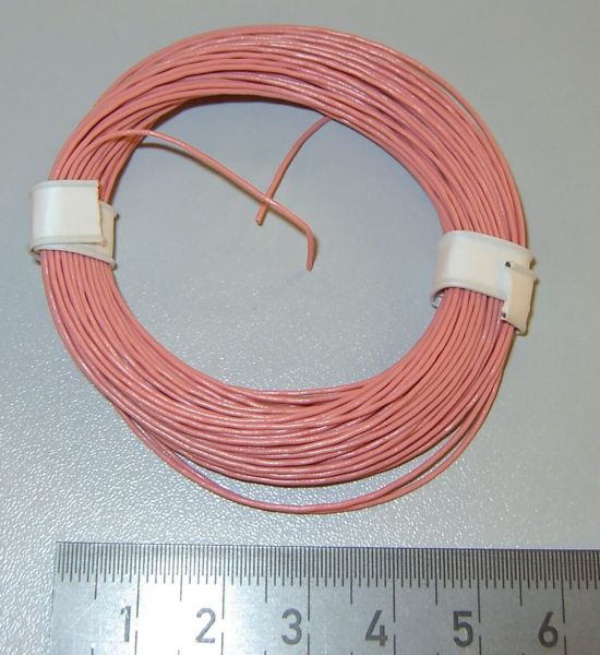 PVC vlecht, 0,055 qmm, roze, 10m Ring