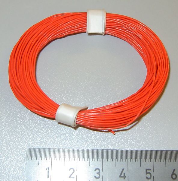 PVC braid, 0,055 qmm, orange, 1x 10m Ring