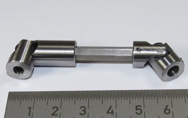 1 Doppel-Kardangelenk 10mm Durchmesser, Gesamtlänge