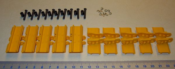 10 eslabones de la cadena (de color amarillo) 42mm amplia