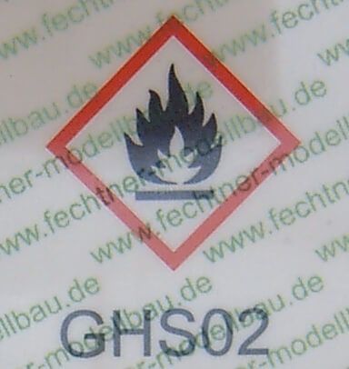 gedrukte gevaarlijke lijst (WDC-schaal) GHS02 luid