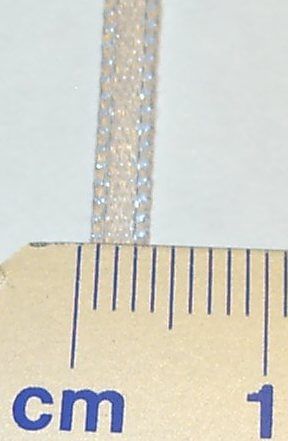 Sjorband (textiel) over 3mm breed 50cm lang, zilver, voor