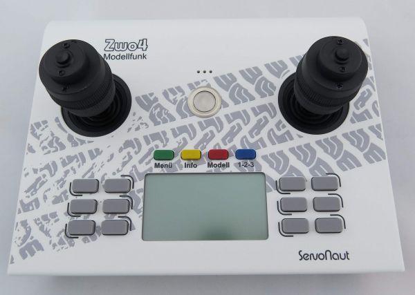 transmisor de escritorio Servonaut SA 12, palo 3D, 2,4GHz, blanco-gris
