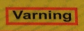 Sticker REFLEX warning "Varning" from self-adhesive,