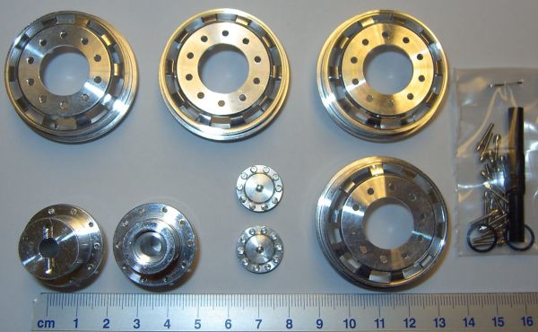 Llantas de aluminio de agujeros largos para neumáticos dobles completas con