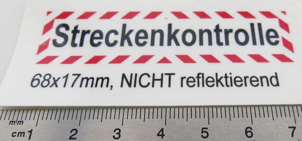 Text sign "Road Control" 1-line, self-adhesive foil