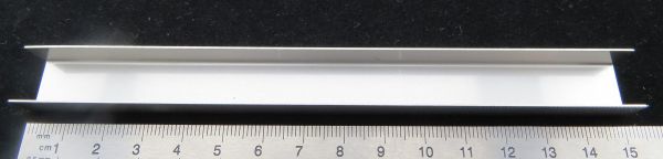 Perfil en U x 14,5 150 0,5mm 1mm NIRO pieza sin perforar