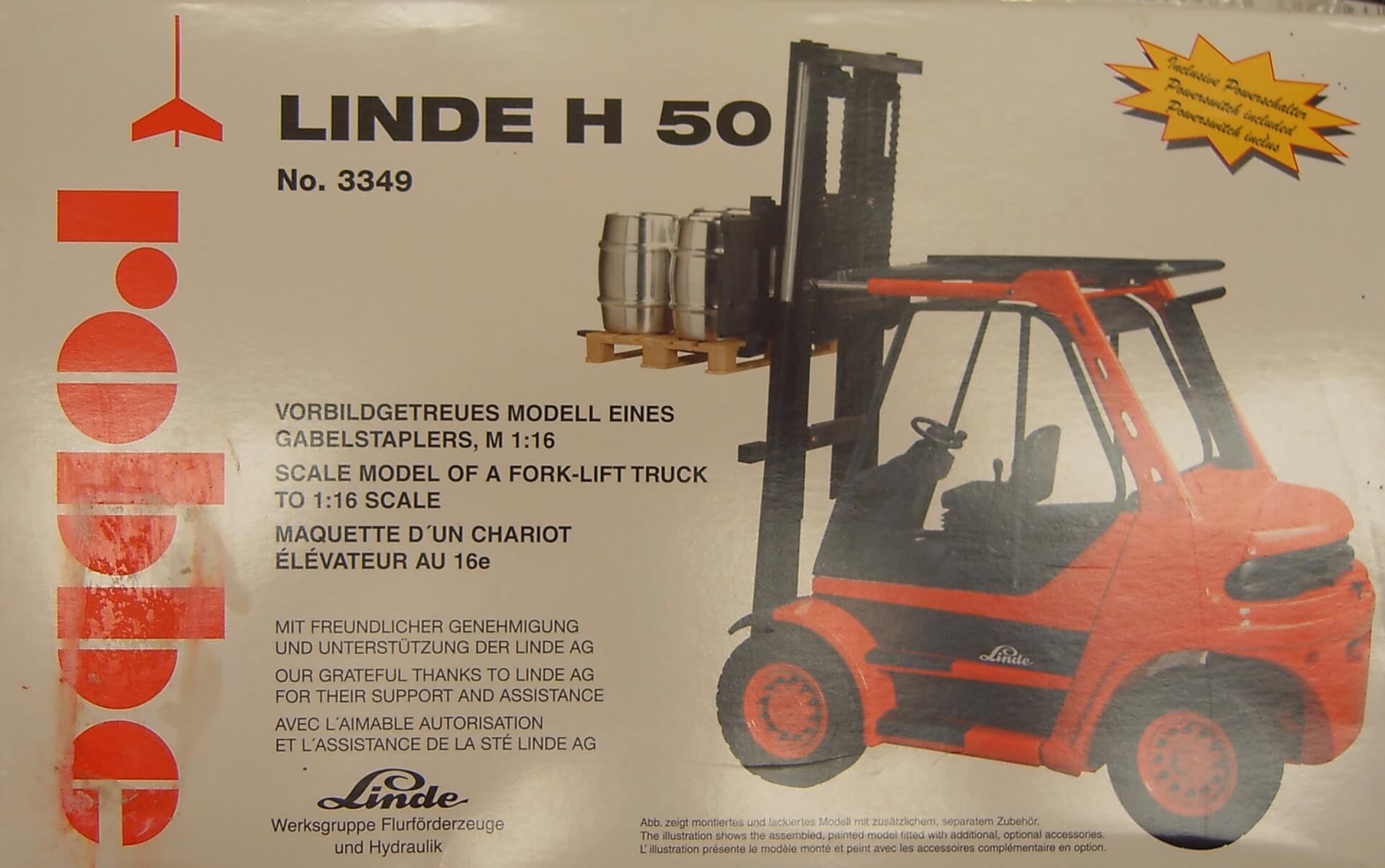 Forklift Linde H50 Kit Robbe 3349 M 1 16 Max Fechtner Modellbaushop