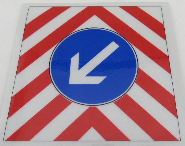 1-klistermärke Trafik Varning Sign Type 2. Tillverkad av självhäftande