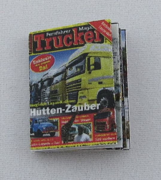 Miniatur-Zeitschrift "Trucker" z.B. zur Ausgestaltung