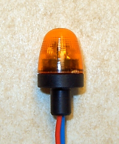 Rundumleuchte Astral orange 12 - 24 V für Rohrstutzen - Blinklampe,  Rundumlampe