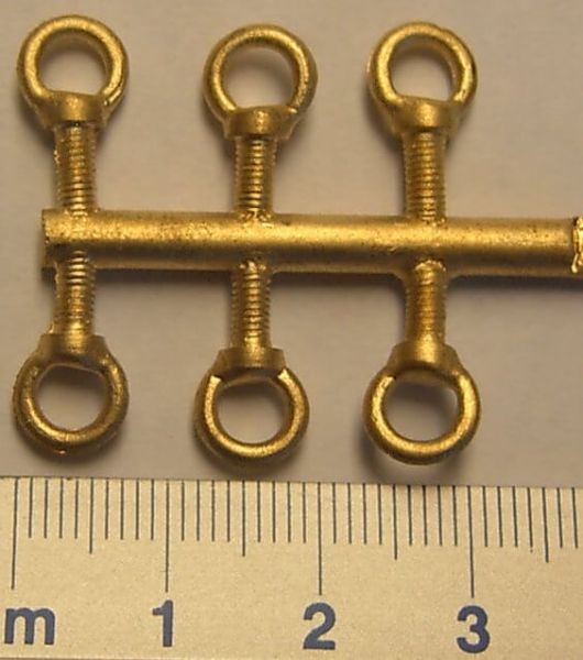 Eyebolts about 8,0mm outer diameter 1x 6-he set on Gießast