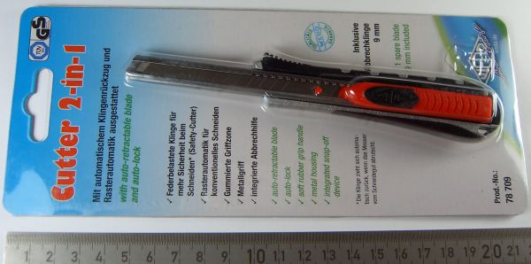 1 2-in-1-Cutter (Scheidmesser) mit integrierter