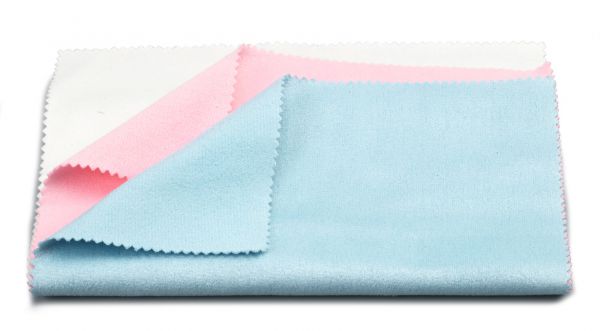 1x Polijstdoek Tamiya roze / blauw / wit 3-doeken elk 260x190