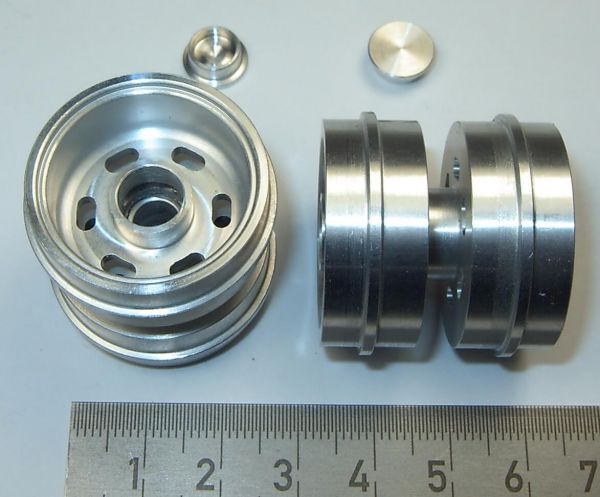 2 Flatbed double aluminum rims, 29 / 31mm diameter 29mm