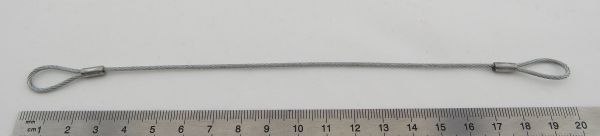 1x Abschlepp-Seil (Anschlagseil) 1,5x200 mm. Edelstahlseil m