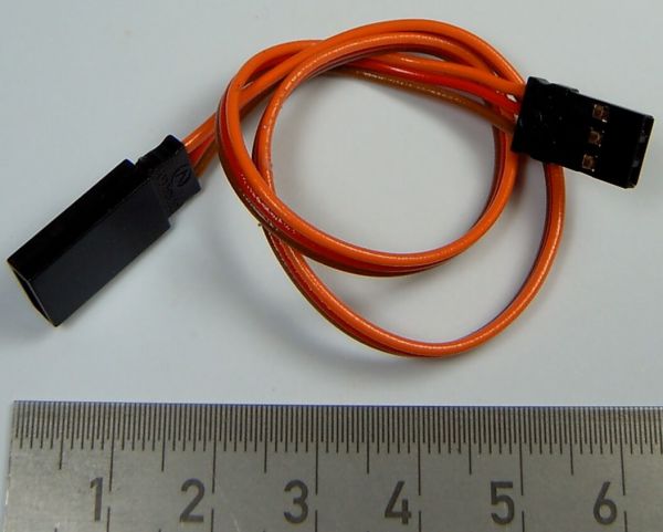 1x Servo uzatma kablosu, PVC, düz, uzun 25cm
