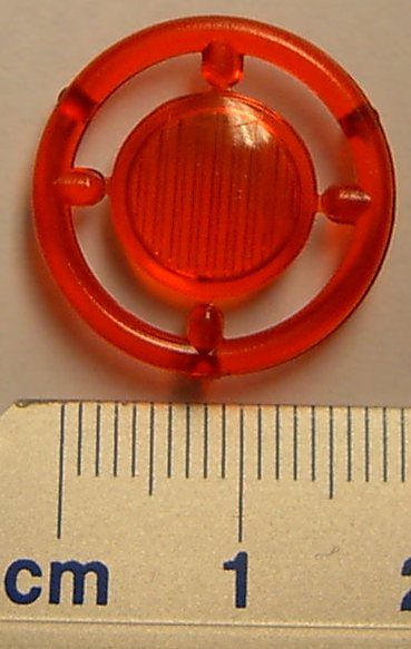 1x achterlichten licht plakken ronde rood. 11mm diameter