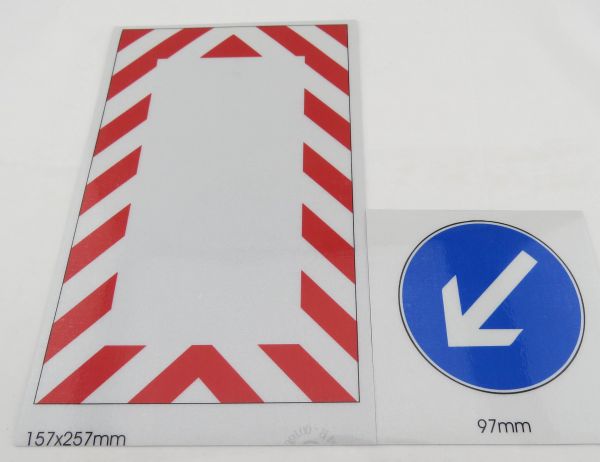 Sticker Traffic Warning Board (Set) Type X. Van zelfklevend