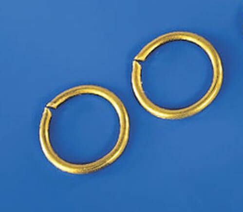 Messing ringen 2mm. Buitendiameter: ca. 2,5 mm
