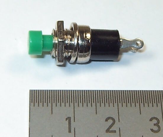 Miniatur Drucktaster Schließer METALL 1 pol 25  St GRÜN  ***TOP Qualität*** 