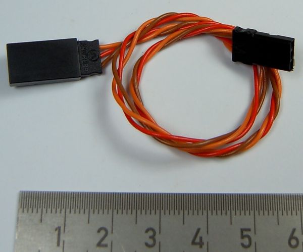 1 Servo extension cable, twisted, long 25cm