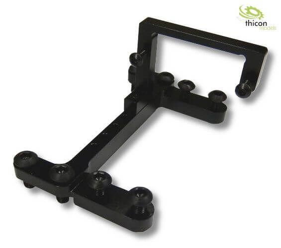 1 servo holder for steering and switching servo. black anodized.