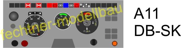 1x Decal / Sticker "dashboard" A11 voor DB SK, grijs