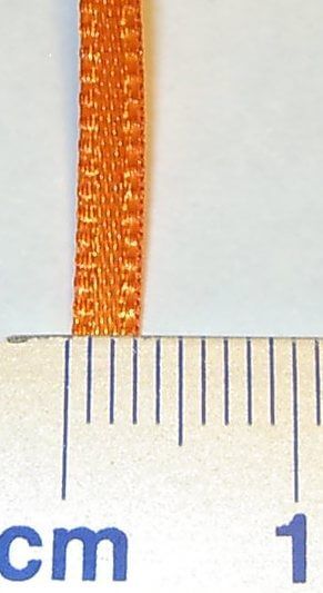 Surring rem (tekstil) om 3mm bred 50cm lang, orange, for