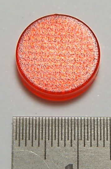 1 Abdeckkappe, rot, aus Makrolen, 12x2mm Passend zu den
