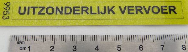 Aufkleber REFLEX-Warnschild "UITZONDERL" aus selbstklebender