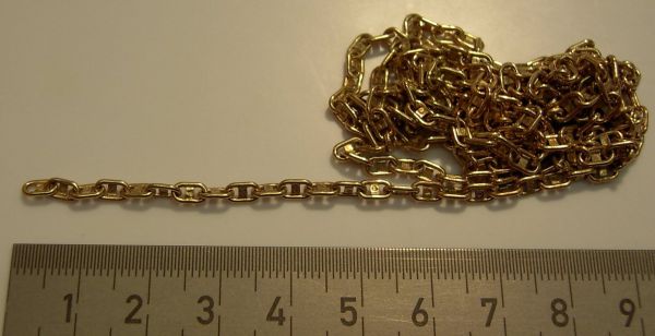 Steg chain 5,3x3,1x0,8mm brass, 1m 5627 / 28