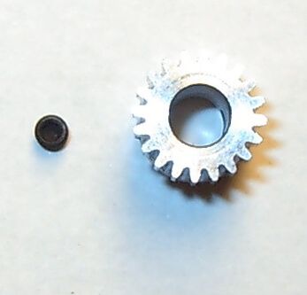 1x steel gear module 0,5 20 teeth bore 5,0mm, 1