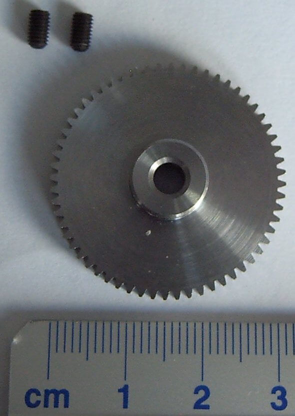 1x Stahl-Zahnrad Modul 0,5 60 Zähne Bohrung 4mm mit Nabe, 2, Modul 0,5, Zahnräder+Zahnstangen, Mechanik, Material