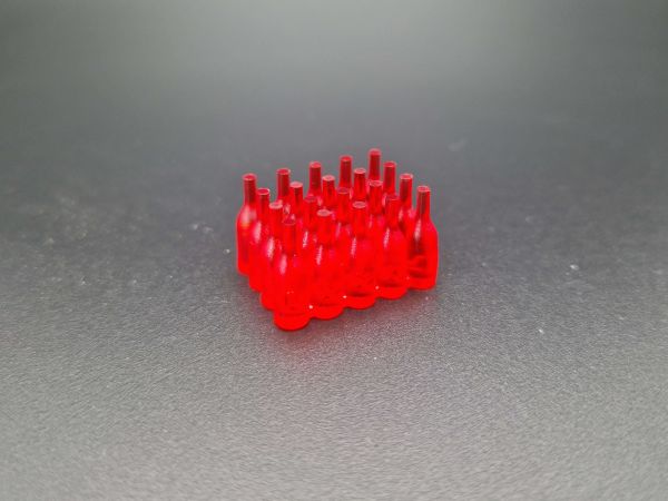 FineLine şişe bloğu (20) 1:16, 15 mm yüksekliğinde kırmızı